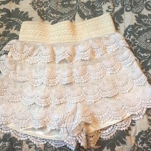 White Lace shorts